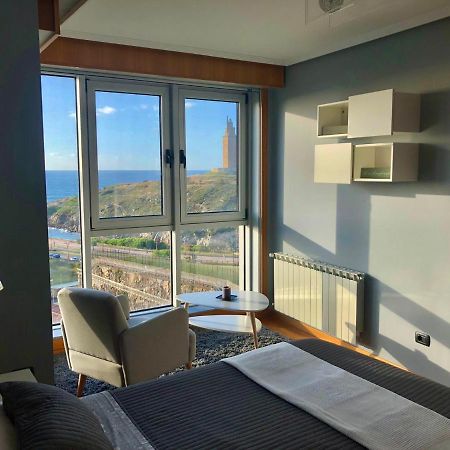 Parking, Vistas Al Mar Y Tres Habitaciones 아 코루냐 외부 사진