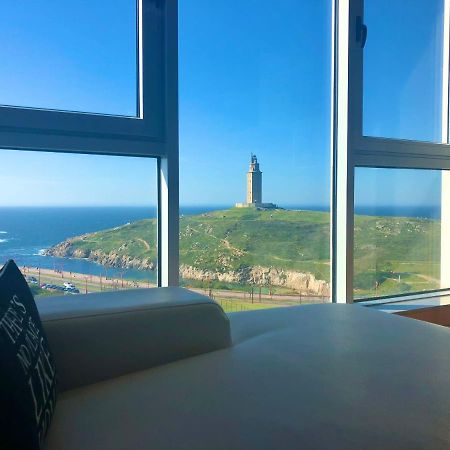 Parking, Vistas Al Mar Y Tres Habitaciones 아 코루냐 외부 사진