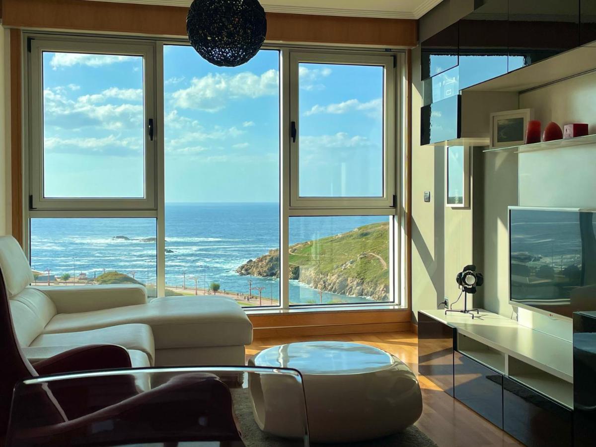 Parking, Vistas Al Mar Y Tres Habitaciones 아 코루냐 외부 사진