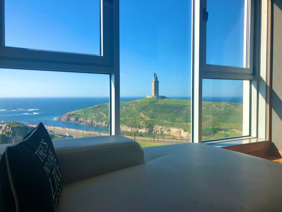 Parking, Vistas Al Mar Y Tres Habitaciones 아 코루냐 외부 사진