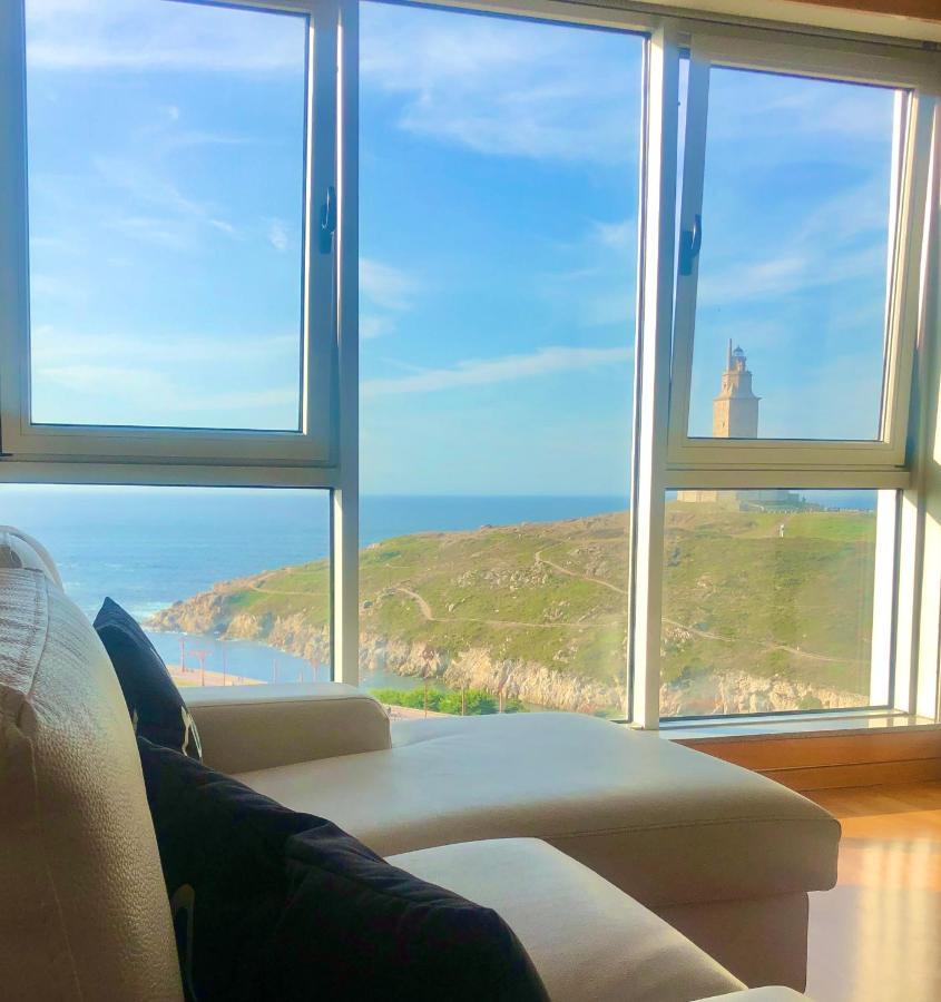 Parking, Vistas Al Mar Y Tres Habitaciones 아 코루냐 외부 사진